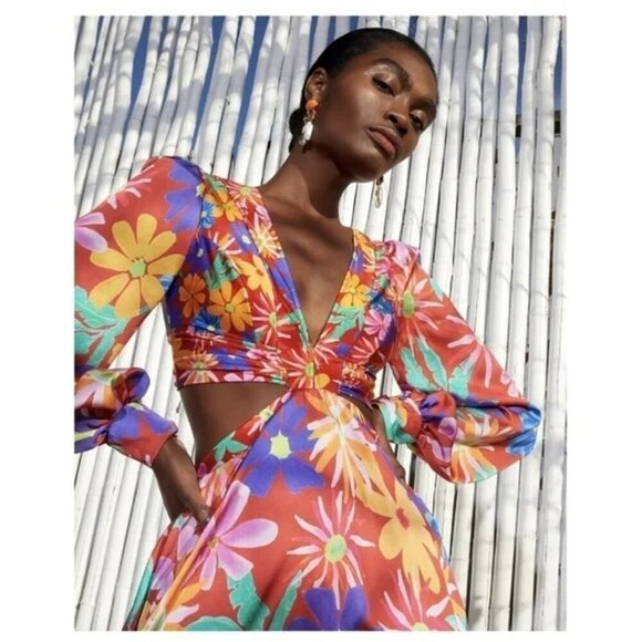 Nwt Patbo | Aster Long-Sleeve Cut-Out Dress - Picture 2 of 16